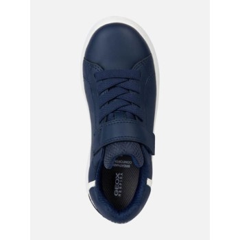 GEOX ECLYPER ΠΑΙΔΙΚΑ SNEAKERS ΑΝΑΤΟΜΙΚΑ ΜΕ ΣΚΡΑΤΣ NAVY ΜΠΛΕ J36LSA000BCC4002 